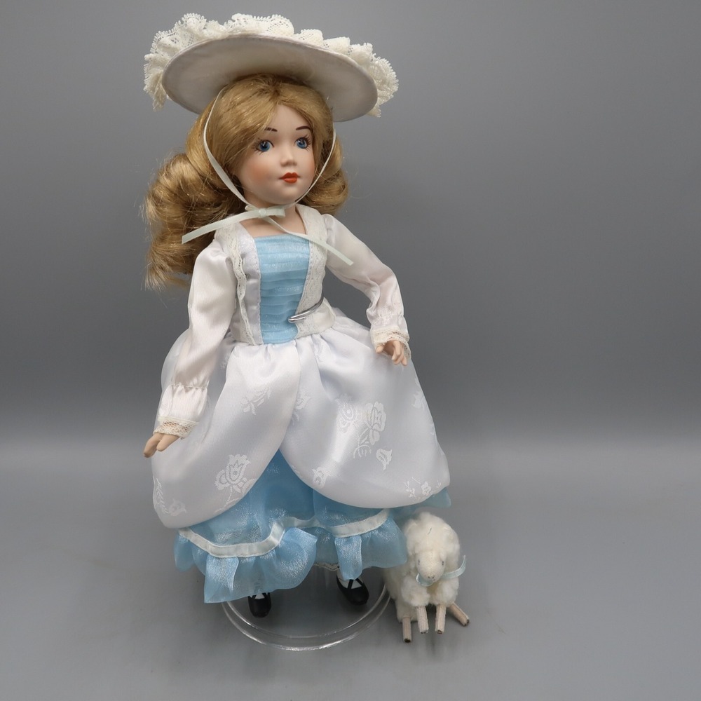Little‎ Bo Peep Danbury Mint Porcelain Doll Storybook with Llamb